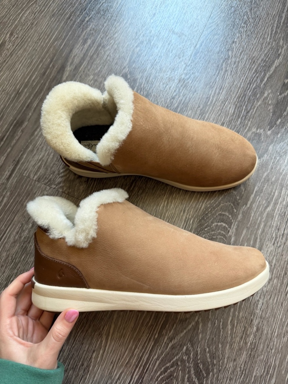 OluKai Malua Hulu Genuine Shearling Waterproof Slip-On Sneaker (Women)